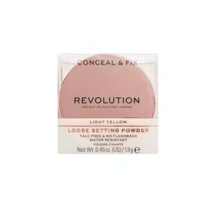 Makeup Revolution Conceal & Fix Loose Setting Powder Light Yellow New